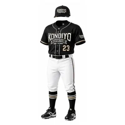 Professional Baseball Uniform KON-1001 – Premium Custom Team Kit with Cap | Ensemble de Baseball Professionnel Personnalisé