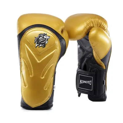 OEM Production KON-10 Gold & Black Boxing Gloves | Indumentaria de Boxeo de Alta Calidad