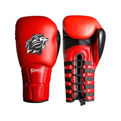 Wholesale Custom KON-14 Lace-Up Boxing Gloves | G-Leather & PU Mold
