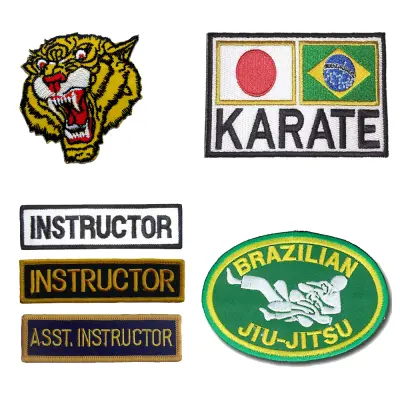 Professional Martial Arts Embroidery Patches KON-2401 – Custom Designed Crests and Rank Insignia | Écussons Brodés Professionnels pour Arts Martiaux